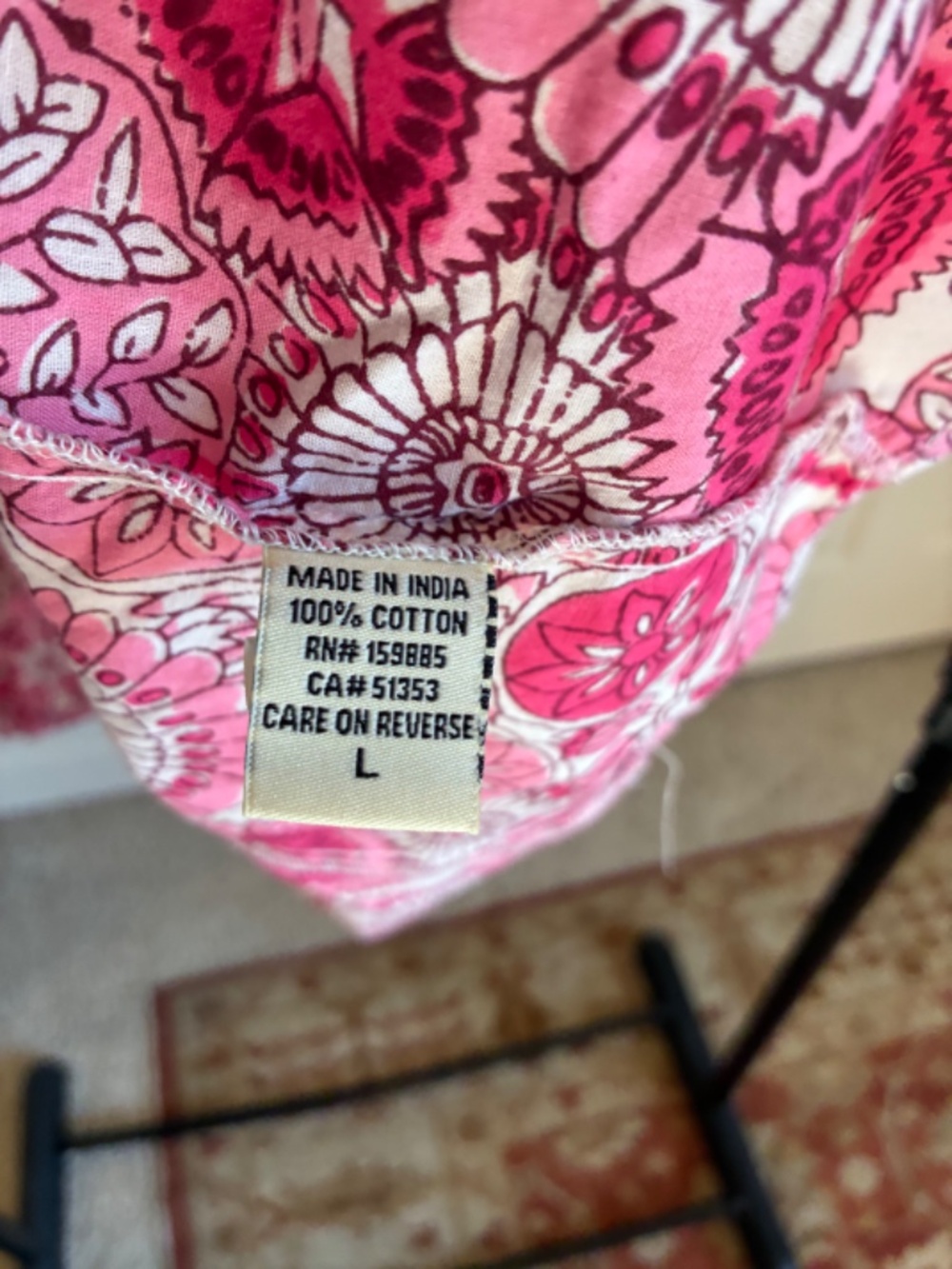 Miked Floral Print Peasant Button Up Peasant Blouse - Picture 6 of 9